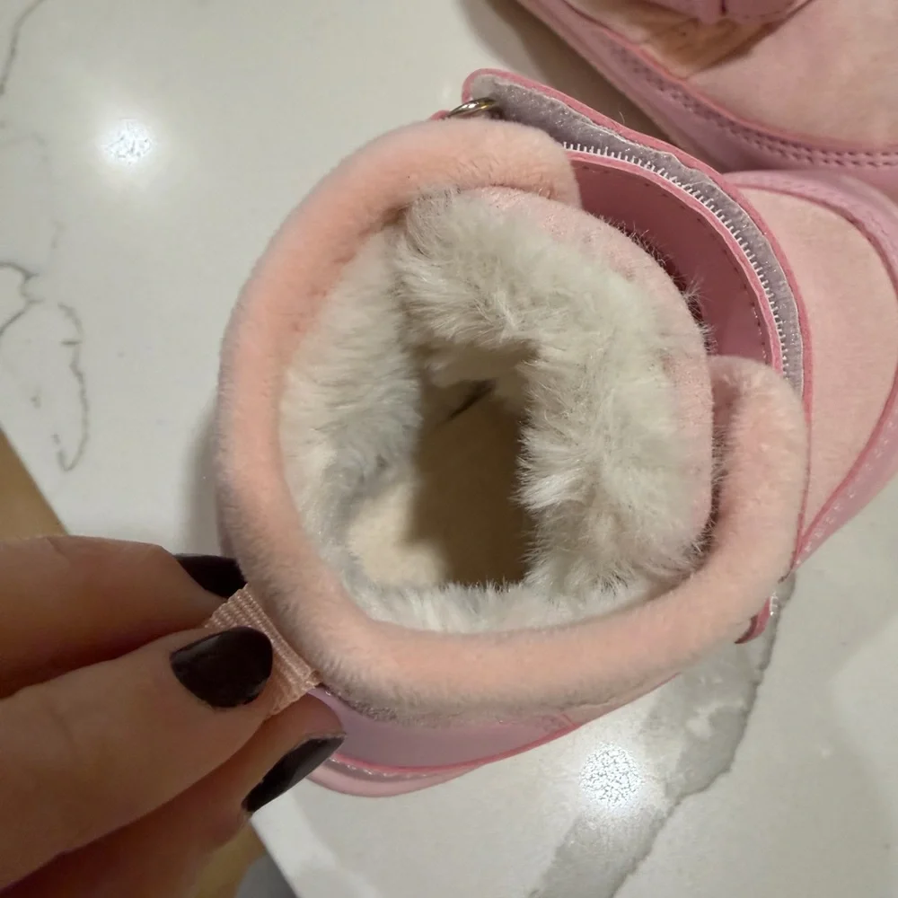 Amazon Pink Kids Boots with Velcro Straps